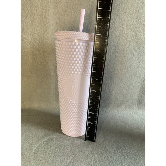 Starbucks Matte Lilac Lavender Bling Studded Tumbler Straw Cold Cup 24oz - New - Picture 6 of 9